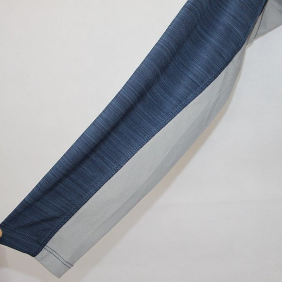 HANG TEN MENS UPF 50+ SUN TEE T SHIRT NWT LONG SLEEVE SZ SMALL BLUE GRAY POCKET - Picture 4 of 13